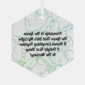 Ornement En Verre L'Amitié Est La Cuillère (Verso)