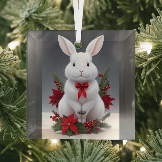 Ornement En Verre Lapin de Noël