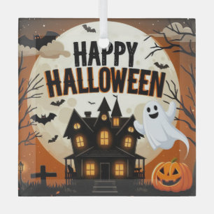 Ornement En Verre L'art d'Halloween vintage