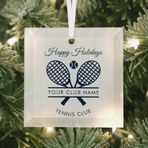Ornement En Verre Lawn Tennis Country Club Joyeux Noël