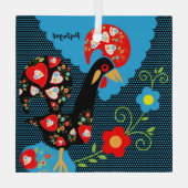 Ornement En Verre Le coq portugais (Verso)