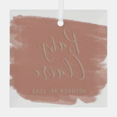 Ornement En Verre Le prénom de Noël du bébé Boho moderne (Verso)