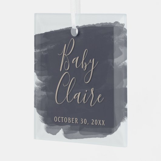 Ornement En Verre Le prénom de Noël du bébé Boho moderne (Avant gauche)