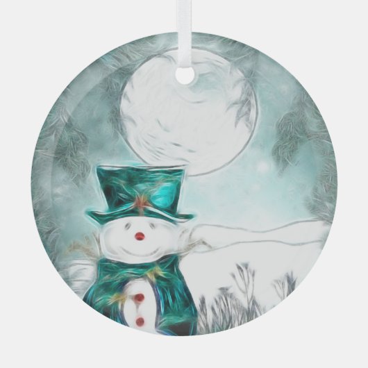 Ornement En Verre Le Snowman (Recto)