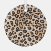 Ornement En Verre Leopard Design Motif : Wild Elegance. (Recto)