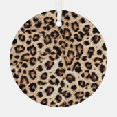 Ornement En Verre Leopard Design Motif : Wild Elegance. (Verso)