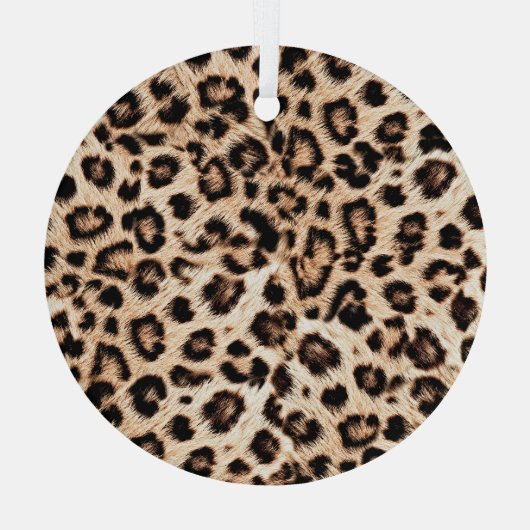 Ornement En Verre Leopard Design Motif : Wild Elegance. (Verso)