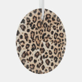 Ornement En Verre Leopard Design Motif : Wild Elegance. (Avant droite)