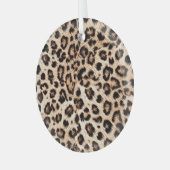 Ornement En Verre Leopard Design Motif : Wild Elegance. (Avant gauche)