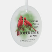 Ornement En Verre Les Cardinaux Apparaissent Quand Les Aimés Sont Pr (Avant droite)