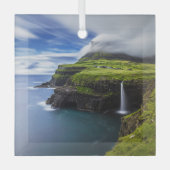 Ornement En Verre Les cascades | Îles Féroé, Danemark (Recto)