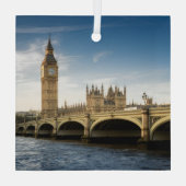 Ornement En Verre Les monuments | Big Ben, Londres Angleterre (Verso)