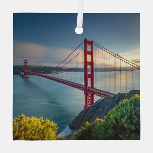 Ornement En Verre Les monuments | Golden Gate San Francisco (Verso)