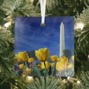 Ornement En Verre Les monuments Washington Monument au printemps