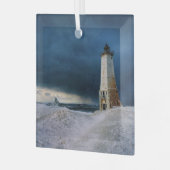Ornement En Verre Les phares | Frankfort Lighthouse Lake Michigan (Avant gauche)