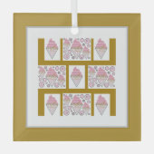 Ornement En Verre Licorice Irrésistible en crème glacée en Caramel (Recto)