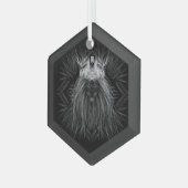 Ornement En Verre Lion avec monogramme de couronne (Avant gauche)