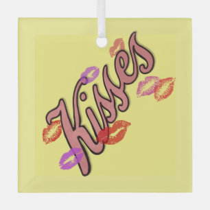 ORNEMENT EN VERRE LIP KISSES