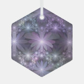 Ornement En Verre Lit de fleurs Art Fractal Abstrait tendance brilla (Recto)