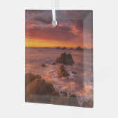 Ornement En Verre Littoral | Sunset Pacific Grove Carmel California (Avant gauche)