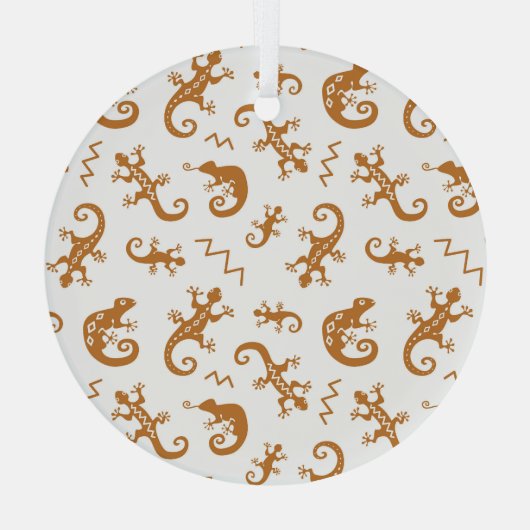 Ornement En Verre Lizards Chameleons : Design Motif sans couture. (Verso)
