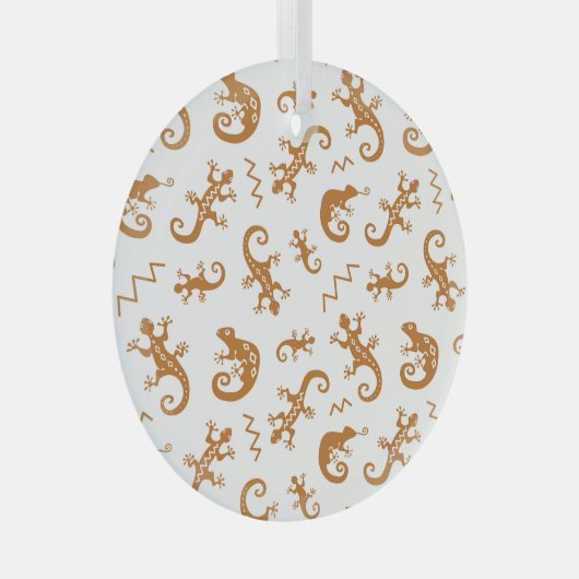 Ornement En Verre Lizards Chameleons : Design Motif sans couture. (Avant droite)