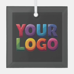 Ornement En Verre Logo personnalisé Téléchargez votre logo Entrepr