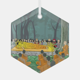 Ornement En Verre L'ornement final du nirvana de Bouddha