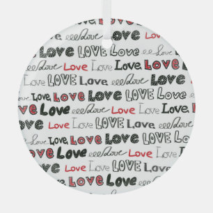Ornement En Verre Love Marker Texture Arrière - plan sans couture