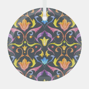Ornement En Verre Luminosité baroque : Charme Vintage coloré.