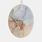 Ornement En Verre Luxe Abstrait : Art de l'encre d'alcool (Avant droite)