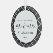 Ornement En Verre M. et Mme Deuxième Noël Ensemble Élégant (Avant gauche)