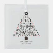 Ornement En Verre M. et Mme Newly Weds Christmas Tree (Recto)
