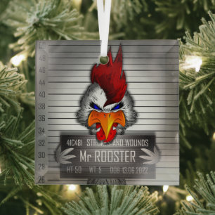 Ornement En Verre M. Rooster