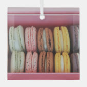 Ornement En Verre Macarons de différentes couleurs (Recto)