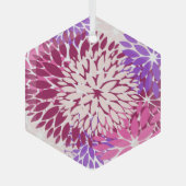 Ornement En Verre Magenta Peach (Recto)