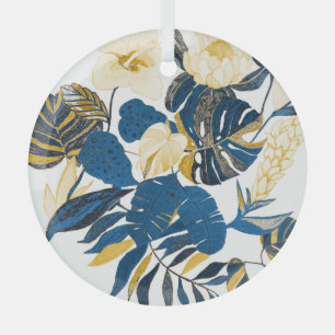 Ornement En Verre Main Tropicale tirée : Motif créatif sans couture