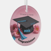 Ornement En Verre Maintien des diplômes personnalisable (Avant droite)