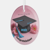 Ornement En Verre Maintien des diplômes personnalisable (Avant gauche)