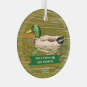 ORNEMENT EN VERRE MALLARD DUCK GLIDING ACROSS (Avant droite)