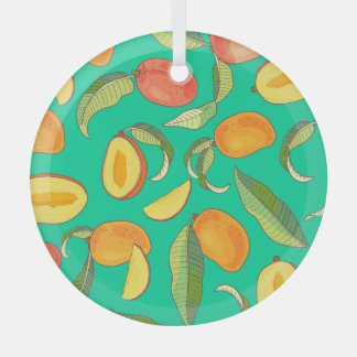 Ornement En Verre Mango Medley : Motif de fruits tropicaux