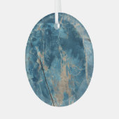 Ornement En Verre Marbre Aqua Onyx : Design Haute Résolution. (Avant gauche)