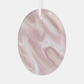 Ornement En Verre Marbre élégant : texture or rose (Avant gauche)