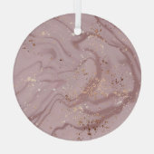 Ornement En Verre Marbre liquide : Artistérie Rose d'or. (Verso)