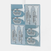 Ornement En Verre Marching Baritone Crosshatch (Avant gauche)