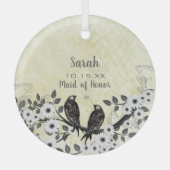 Ornement En Verre Mariage Inséparable de la femme de chambre Beige I (Recto)