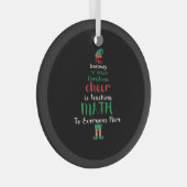 Ornement En Verre Math Enseignant Christmas Elf Cadeau design (Avant droite)