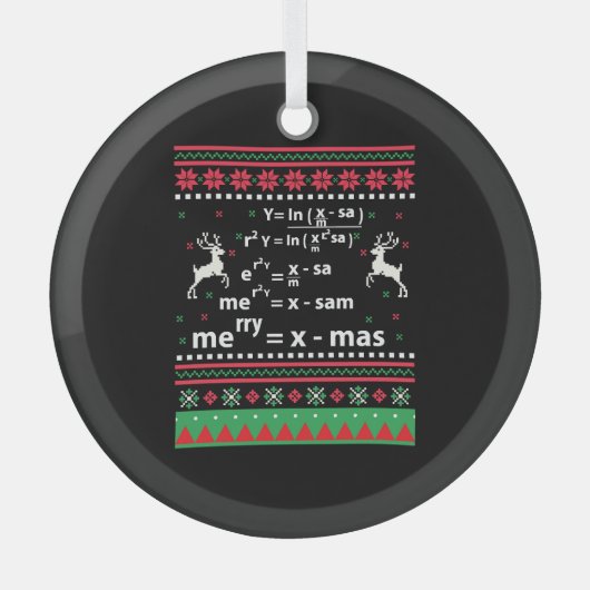 ORNEMENT EN VERRE MATH NOËL (Recto)