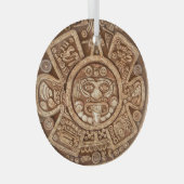 Ornement En Verre Maya Tribal Pagan : Texture ornementale (Avant droite)