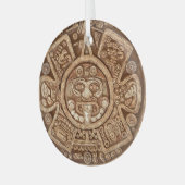 Ornement En Verre Maya Tribal Pagan : Texture ornementale (Avant gauche)